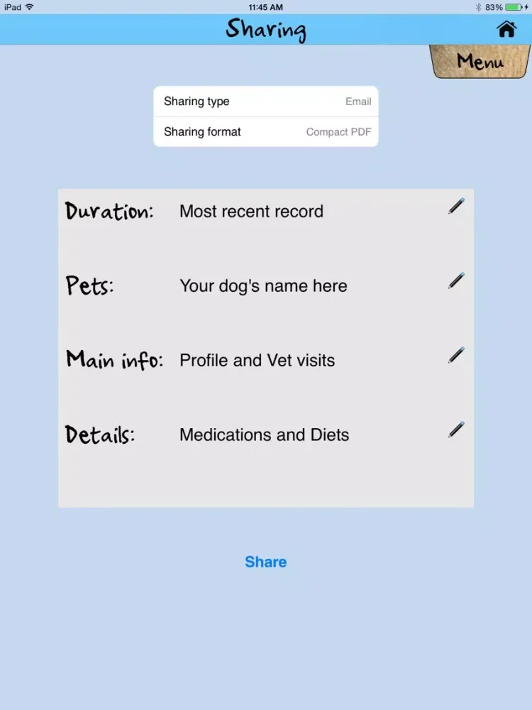 Captures d'écran de Petunia Pet Health & Vet Records iPad 