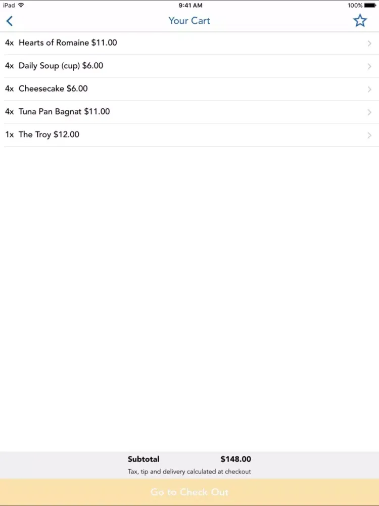 Скриншоты OrderFood Mobile iPad 