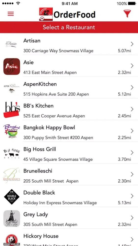 Скриншоты OrderFood Mobile