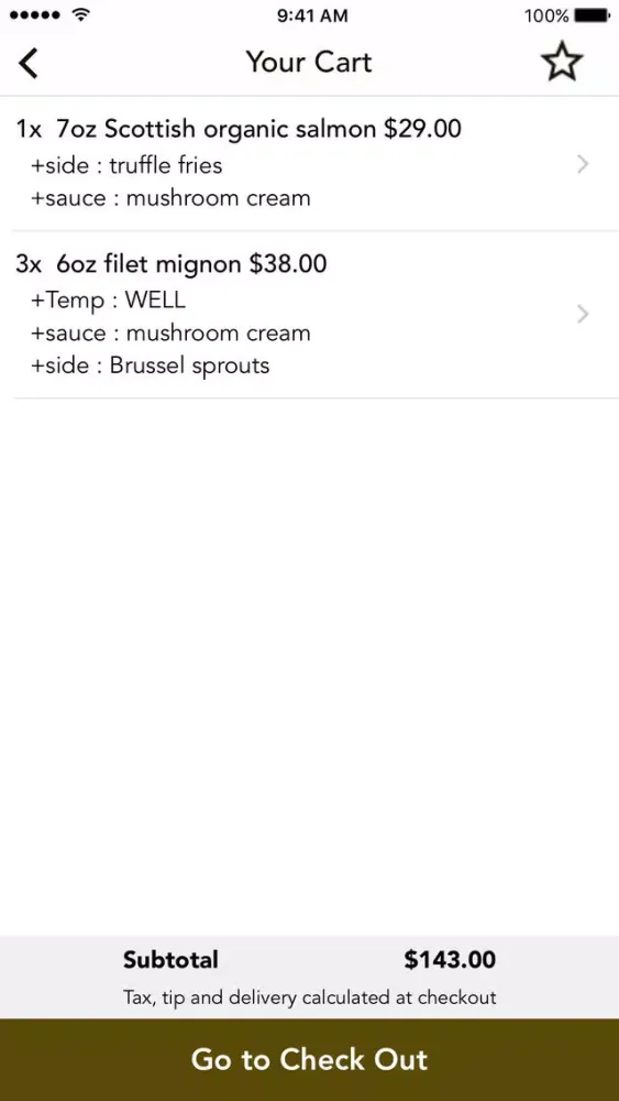 Скриншоты OrderFood Mobile
