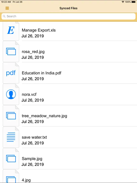 Zrzuty ekranu MyDocumentVault - Virtual USB iPad 