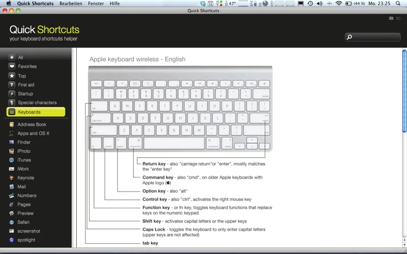 Capturas de pantalla de Quick Shortcuts - your keyboard shortcuts helper