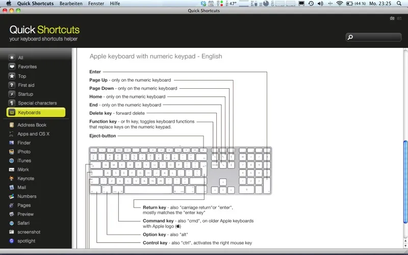 Capturas de pantalla de Quick Shortcuts - your keyboard shortcuts helper