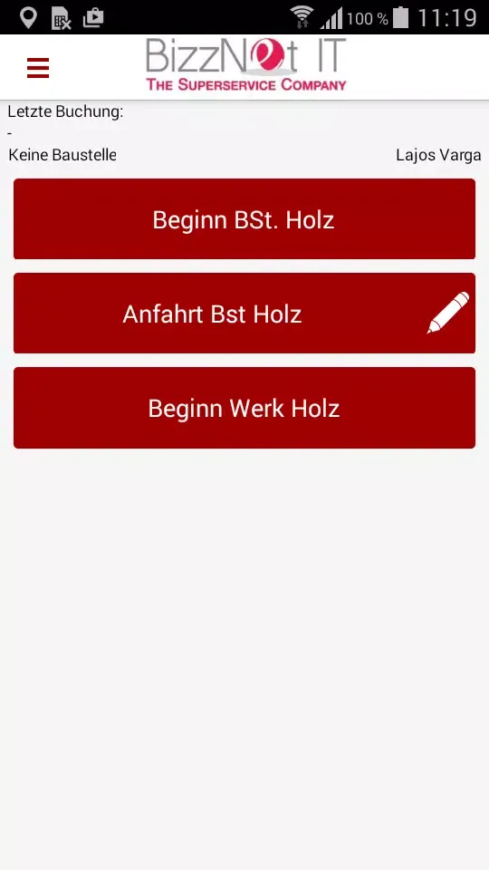BizzNet F.O.Z. app Screenshots