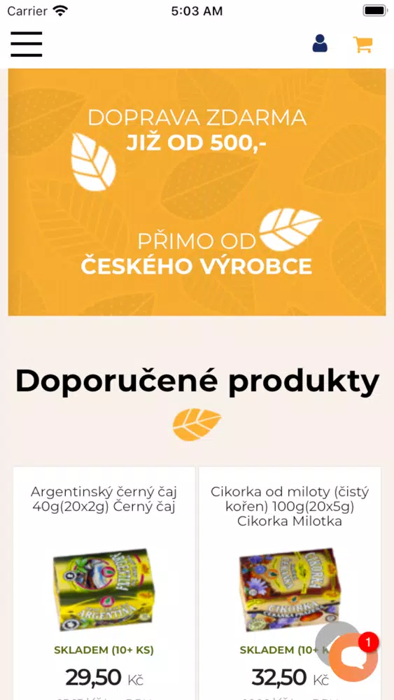 Čaje Milota, energie života स्क्रीनशॉट