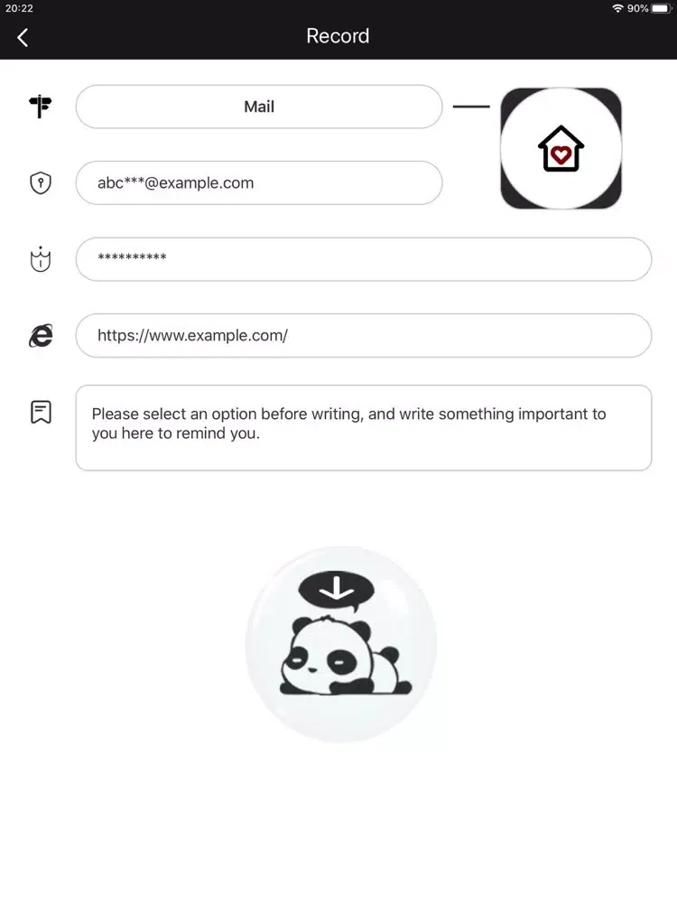 Zrzuty ekranu Panda Codebook Record Helper iPad 