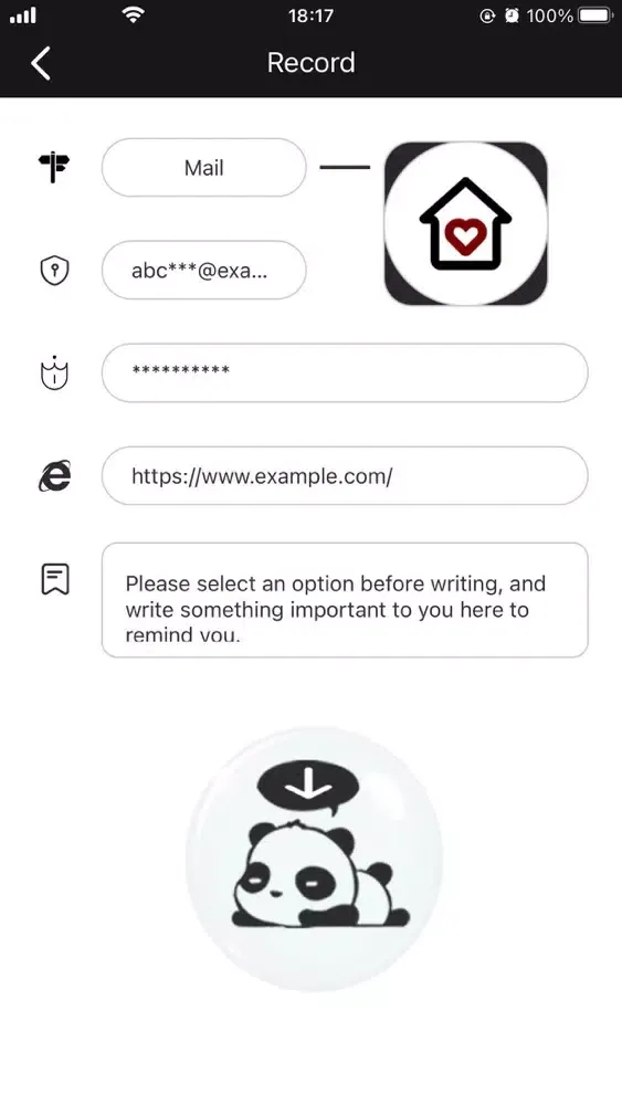 Zrzuty ekranu Panda Codebook Record Helper