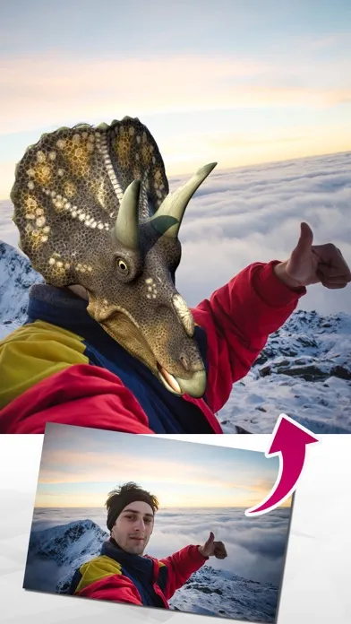Dinoface - dinosaur photo booth应用截图