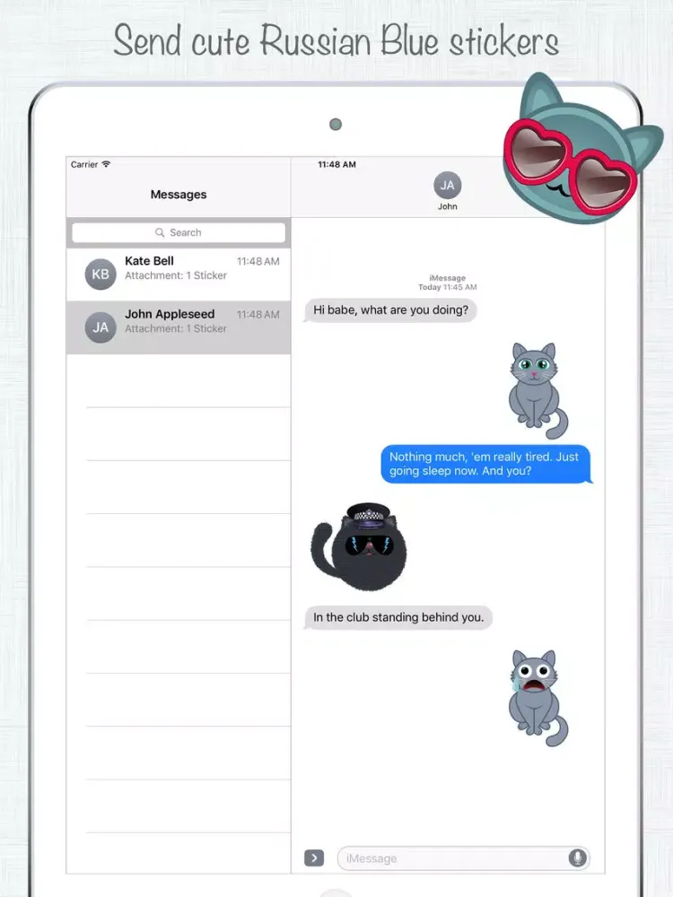 Captures d'écran de Russian Blue Moji - Emoji & Stickers iPad 