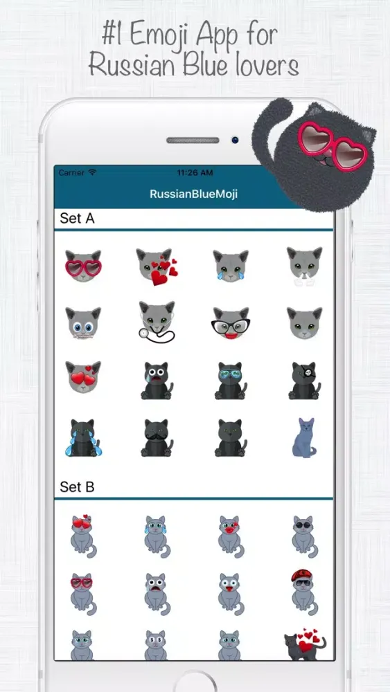 Captures d'écran de Russian Blue Moji - Emoji & Stickers