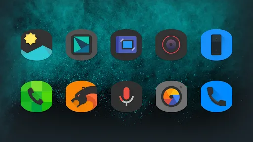 Zrzuty ekranu Black Cylinder Icon Pack