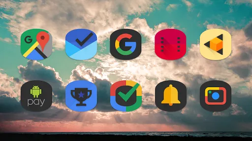 Zrzuty ekranu Black Cylinder Icon Pack