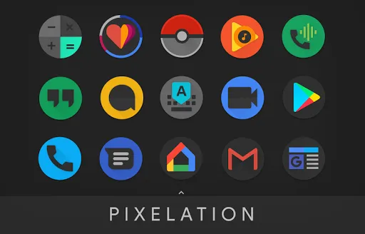 Pixelation - Dark Icon Pack Screenshots