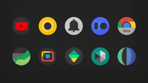 Pixelation - Dark Icon Pack Screenshots