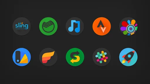 Pixelation - Dark Icon Pack Screenshots