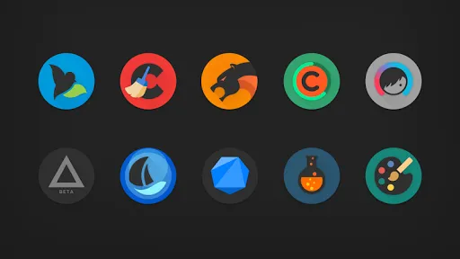 Pixelation - Dark Icon Pack Screenshots