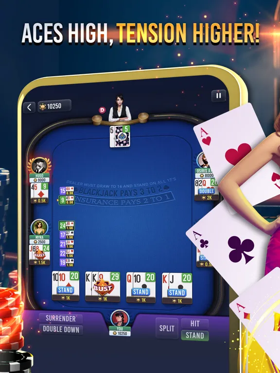 Blackjack 21 Championship iPad 應用截圖