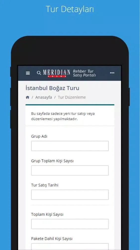 Tangkapan layar Tur Rehber Portalı