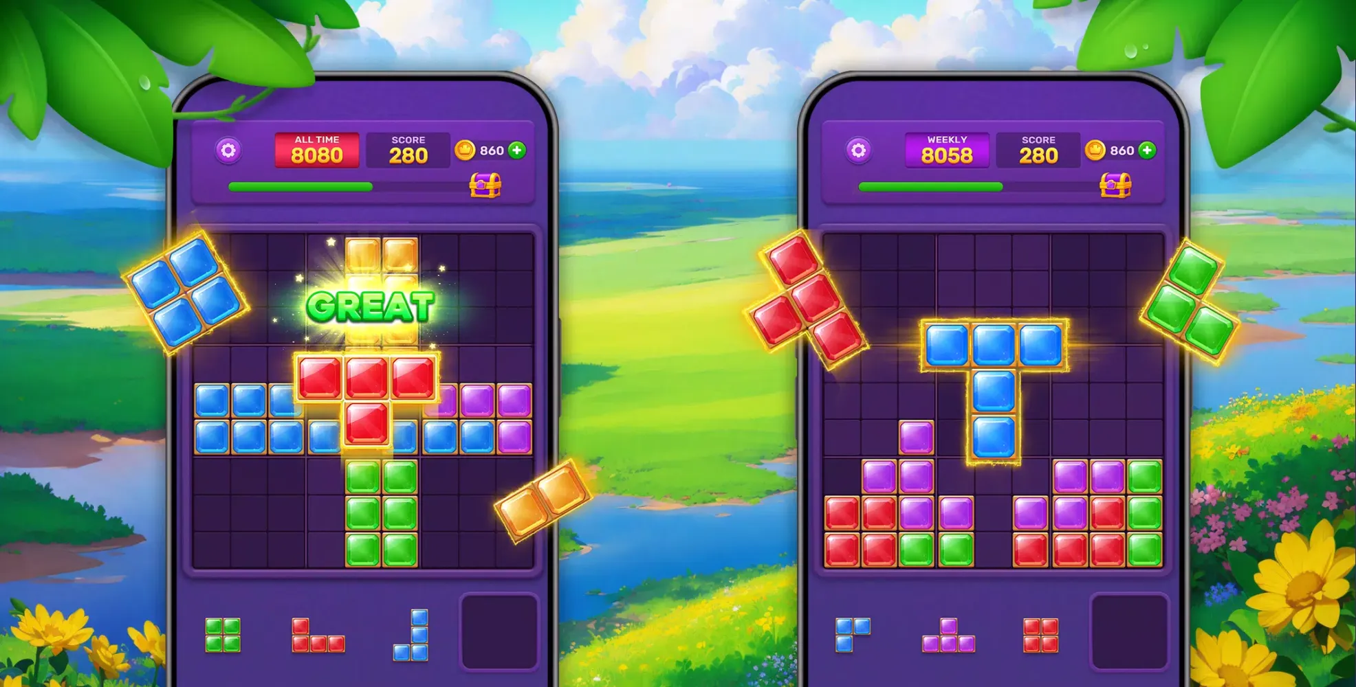 Capturas de tela do Block Puzzle