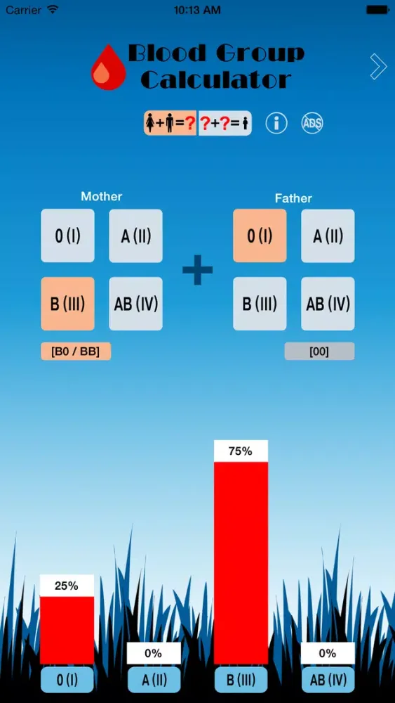 Blood Group Calculator应用截图