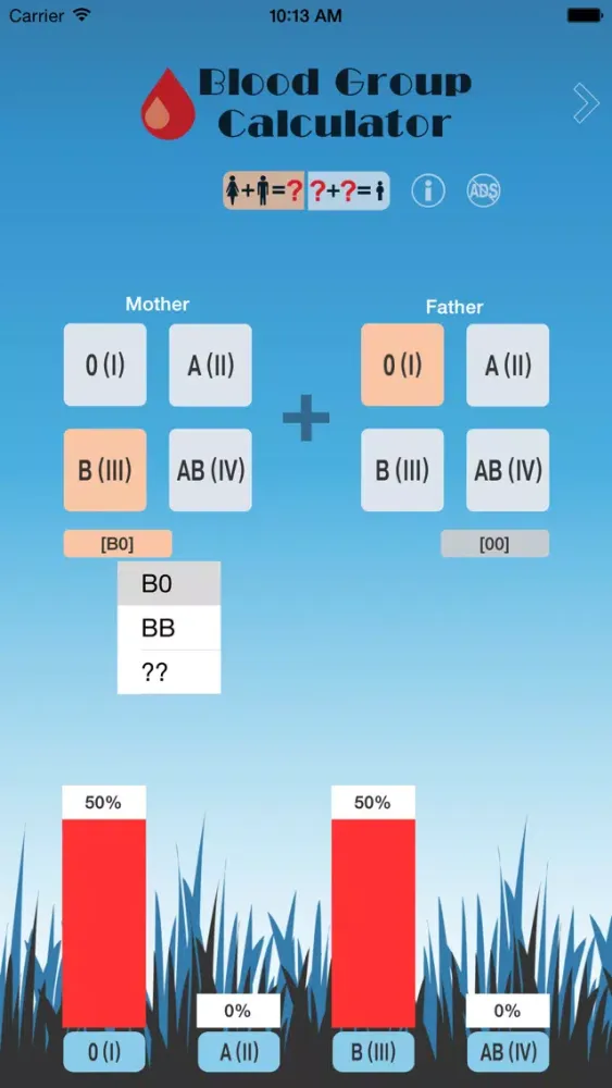 Blood Group Calculator应用截图