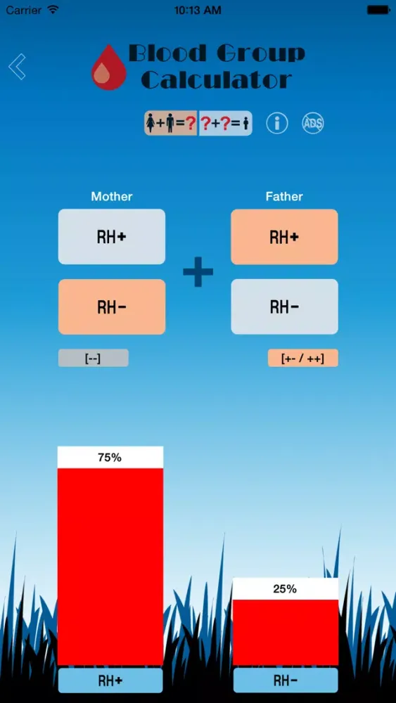 Blood Group Calculator应用截图