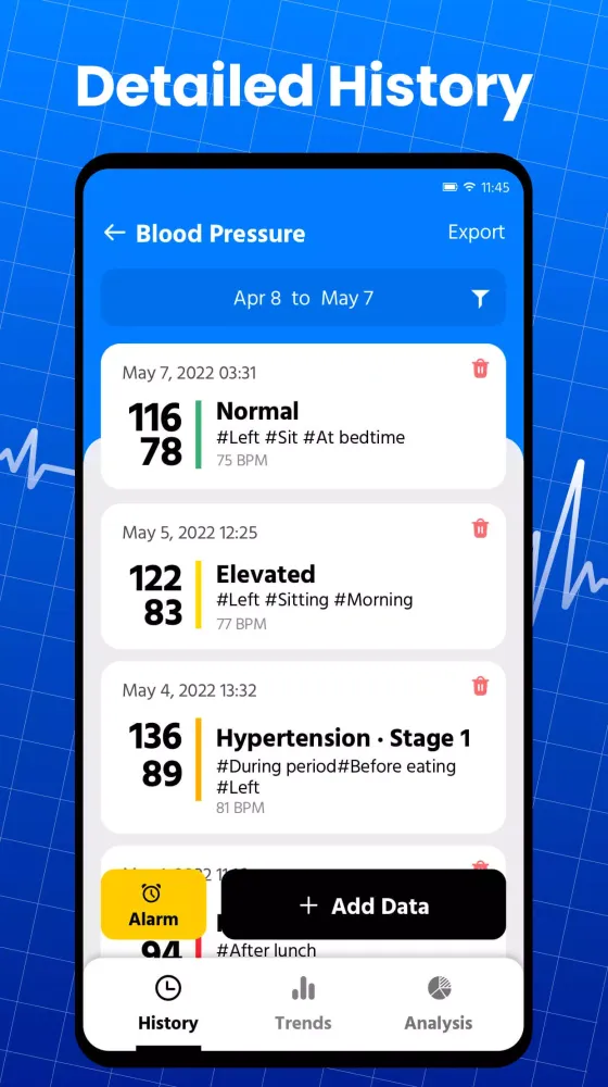 Blood Pressure App Pro Ekran Görüntüleri