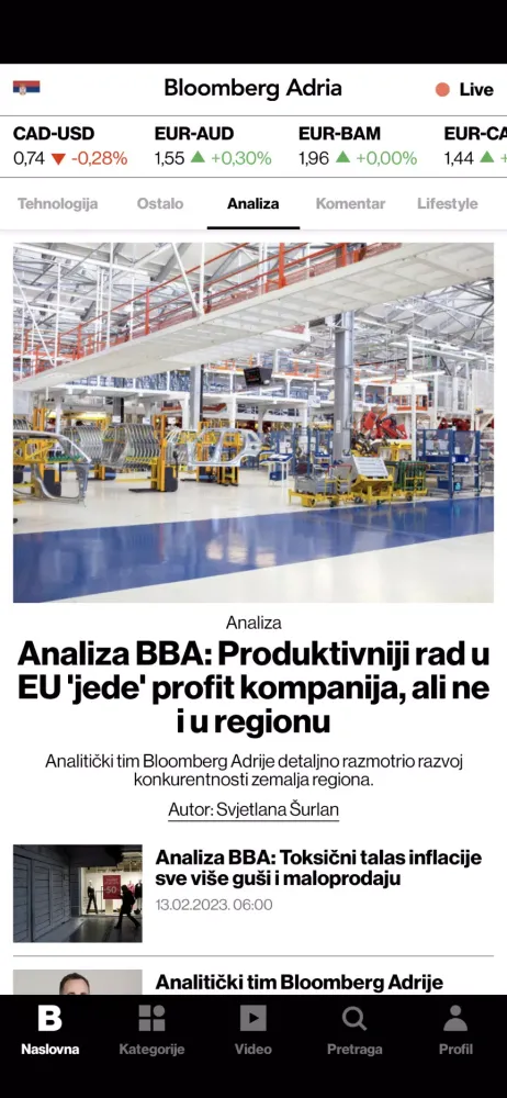 Bloomberg Adria Screenshots