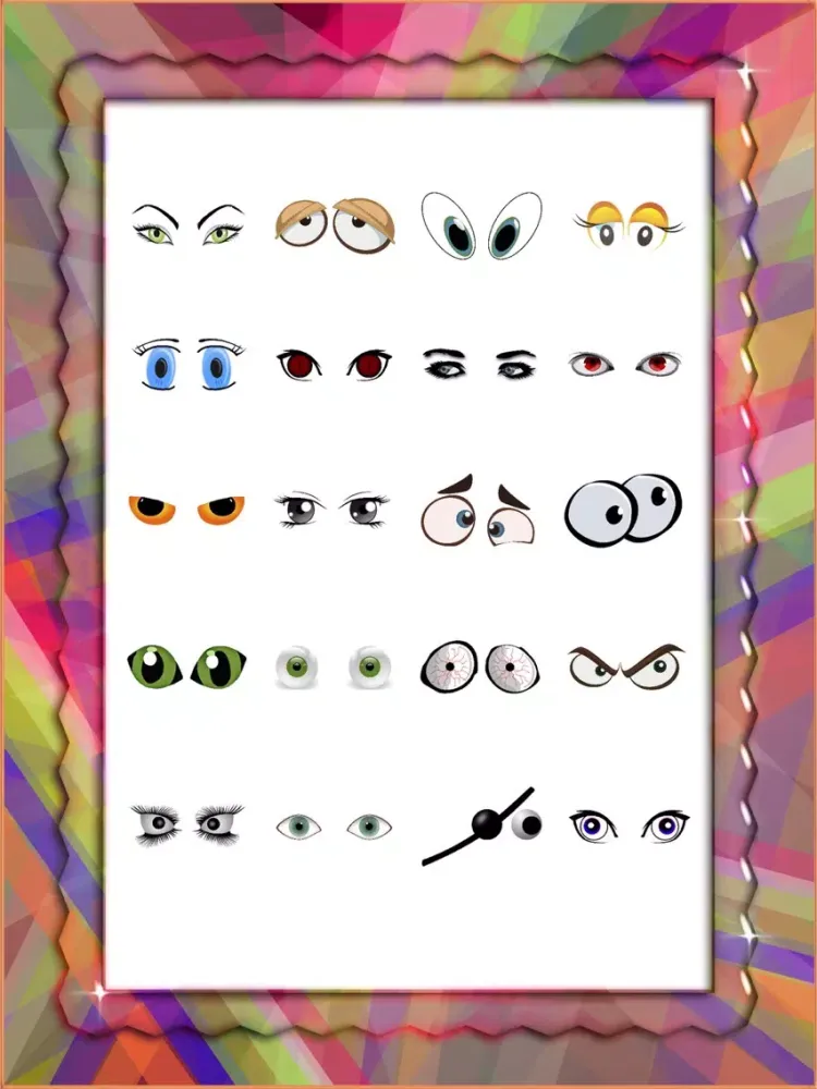 Eyes, Eyebrows & Cartoon Expressions iPad  Ekran Görüntüleri
