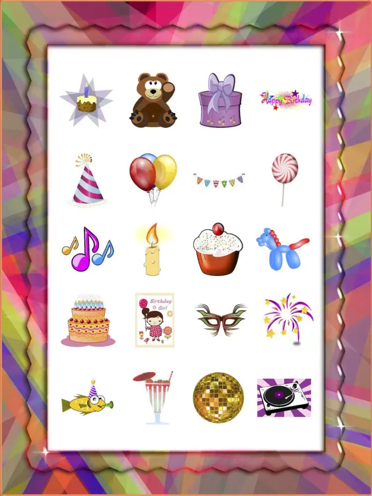 Capturas de tela do Happy Birthday, Party, Cake & Gifts Stickers iPad 