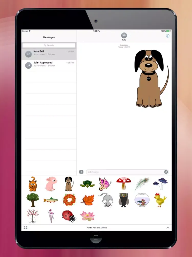 Animals, Pets, Flowers & Plants Stickers iPad  Screenshots