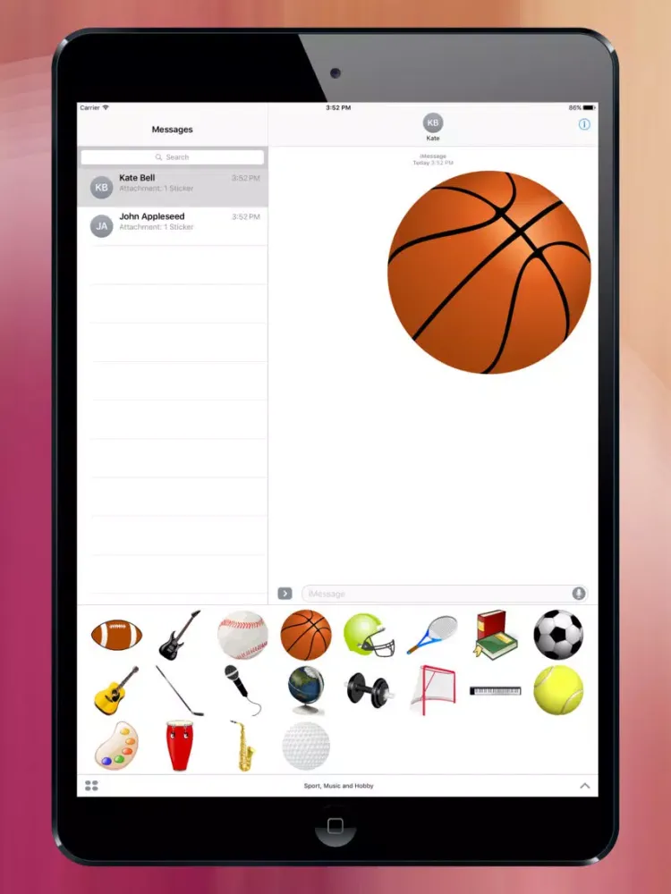 Capturas de pantalla de Sports, Music & Hobby Stickers iPad 