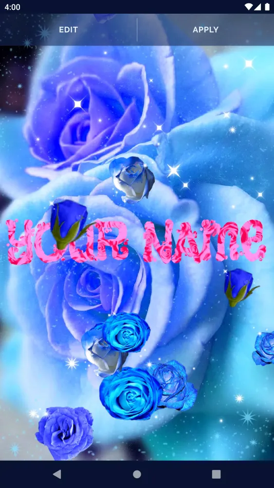 Ảnh chụp màn hình của Blue Rose Live Wallpaper 3D