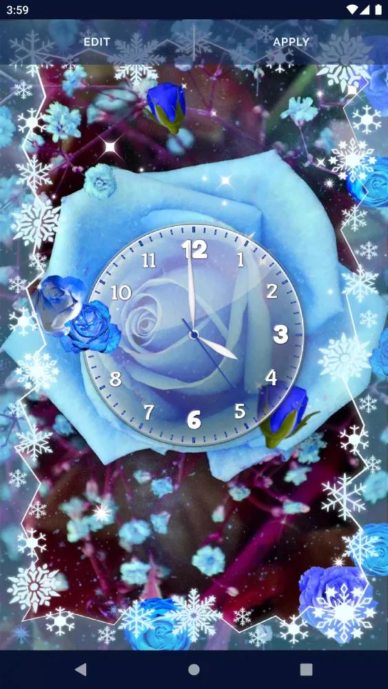 Ảnh chụp màn hình của Blue Rose Live Wallpaper 3D
