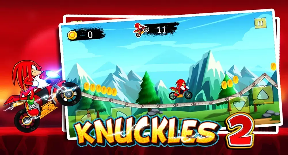 Capturas de pantalla de Knuckles Hedgehog Moto Climb