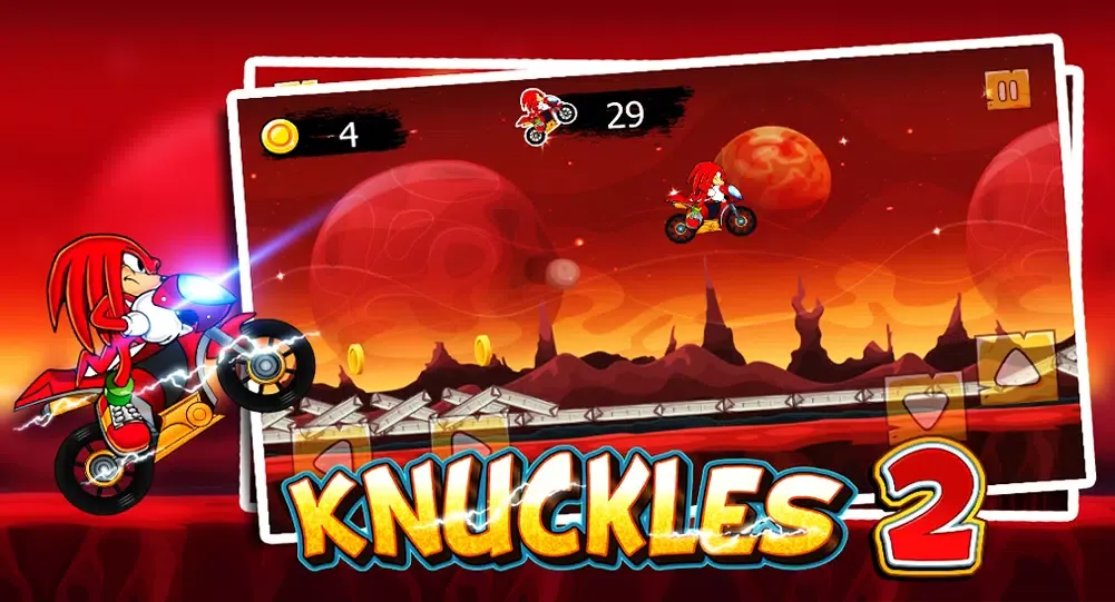 Capturas de pantalla de Knuckles Hedgehog Moto Climb