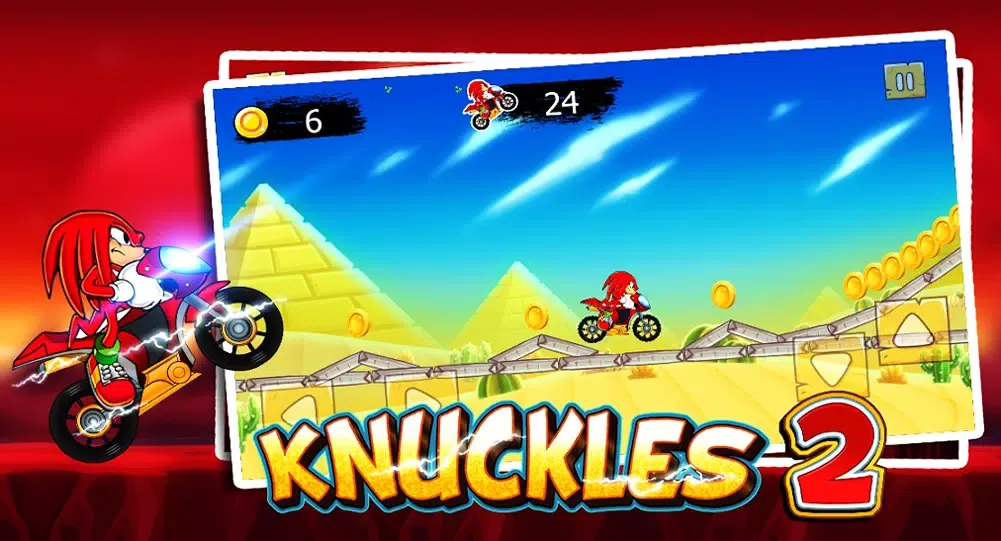 Capturas de pantalla de Knuckles Hedgehog Moto Climb