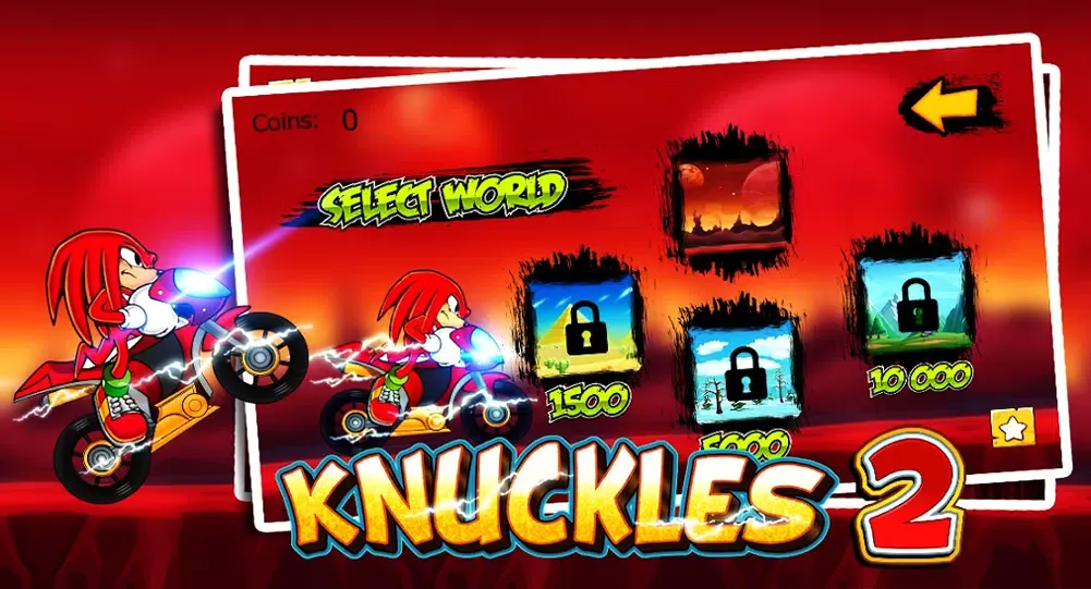 Capturas de pantalla de Knuckles Hedgehog Moto Climb