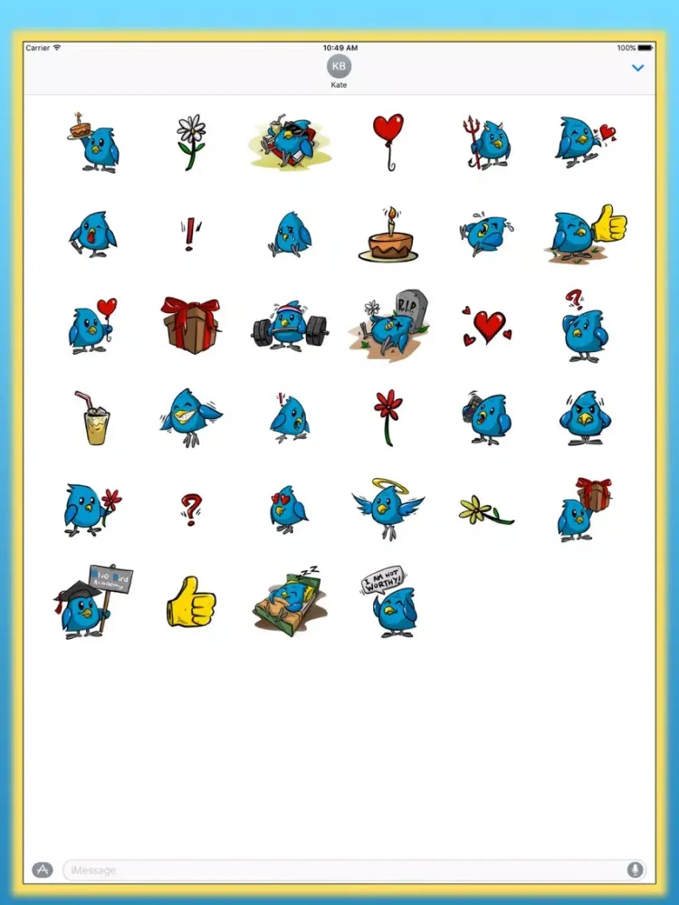 Tangkapan layar Blue Bird Academy iPad 