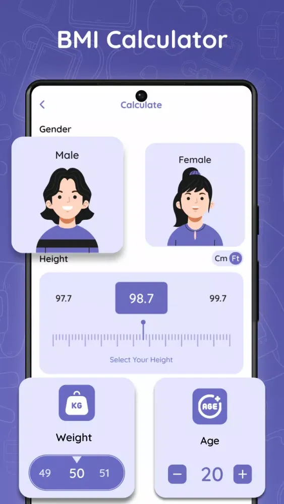 BMI Calculator - Track Weight Screenshots