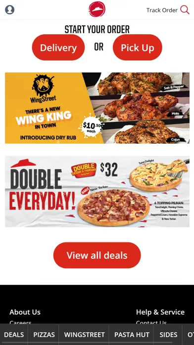 Tangkapan layar Pizza Hut Brunei.