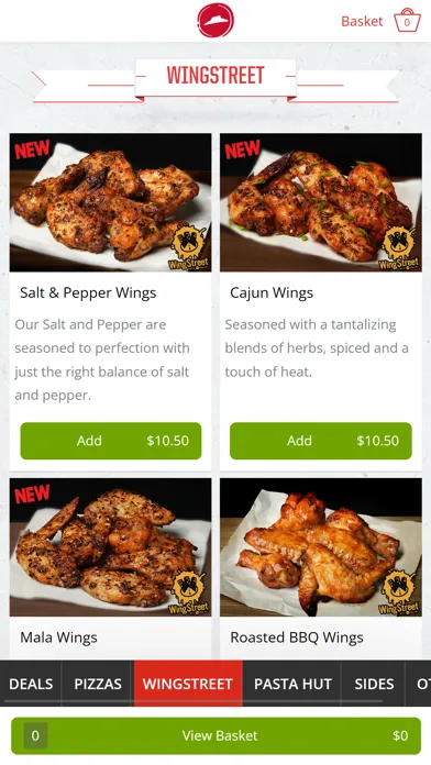 Tangkapan layar Pizza Hut Brunei.
