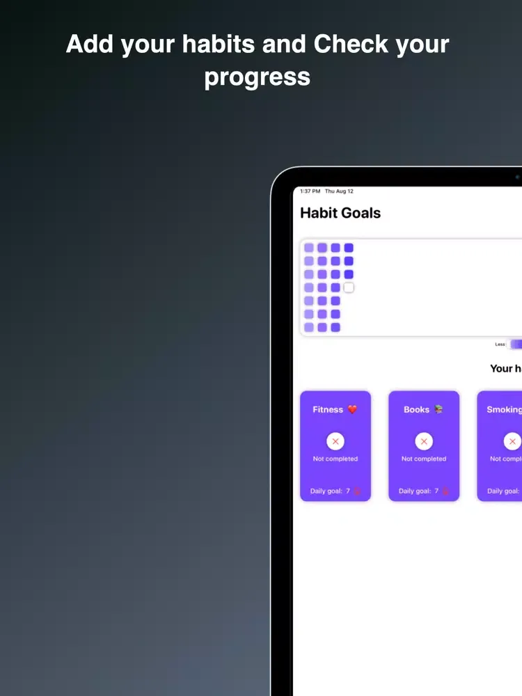 Habit Goal: Daily Tracker iPad  স্ক্রিনশট