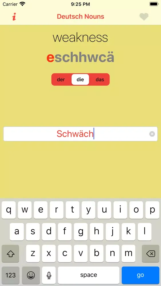 DeutschNouns Ekran Görüntüleri