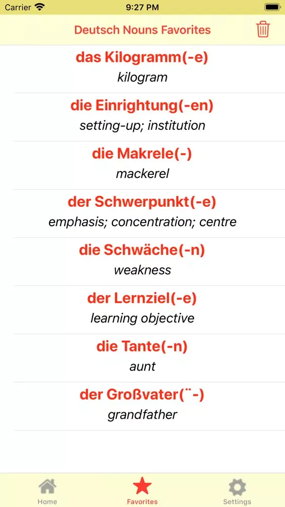 DeutschNouns Ekran Görüntüleri