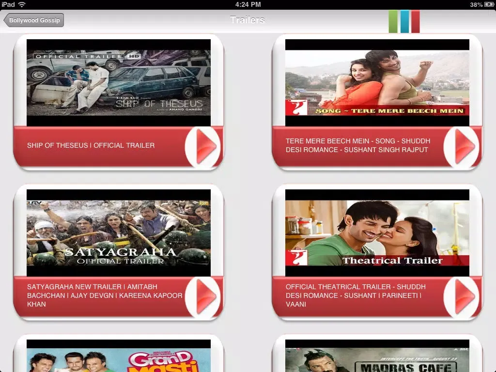 Bollywood Gossip :Indian Bollywood News and Trailers. iPad  스크린샷