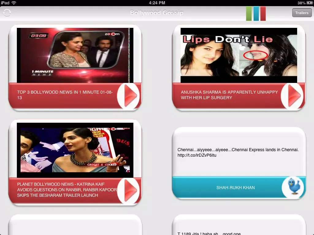 Bollywood Gossip :Indian Bollywood News and Trailers. iPad  스크린샷