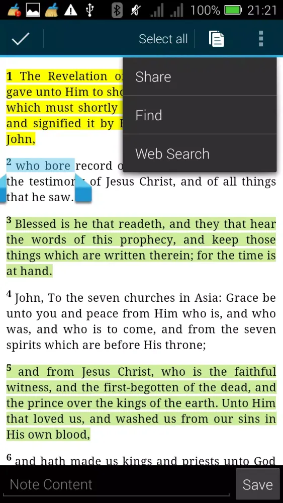 Tangkapan layar Pentecostal Evangelical Bible