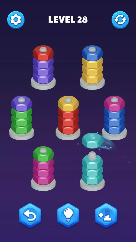 Nut Sort Puzzle:Nuts and Bolts應用截圖