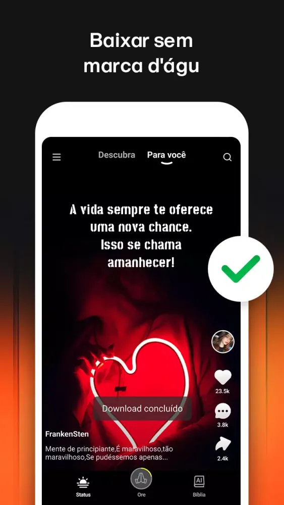 Capturas de pantalla de Kwai Bomdia - Baixar vídeos